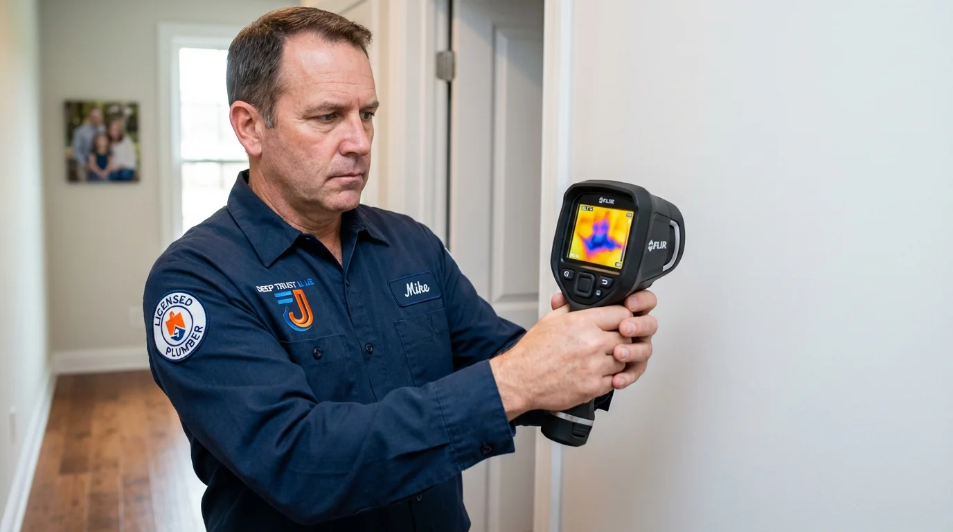 Thermal imaging leak detection by Johns Plumbing LLC in Middleton